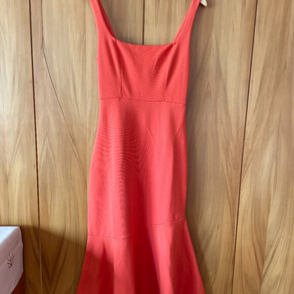 NWT Anthropologie Orange Mermaid Midi Dress XS - Picture 3 of 9